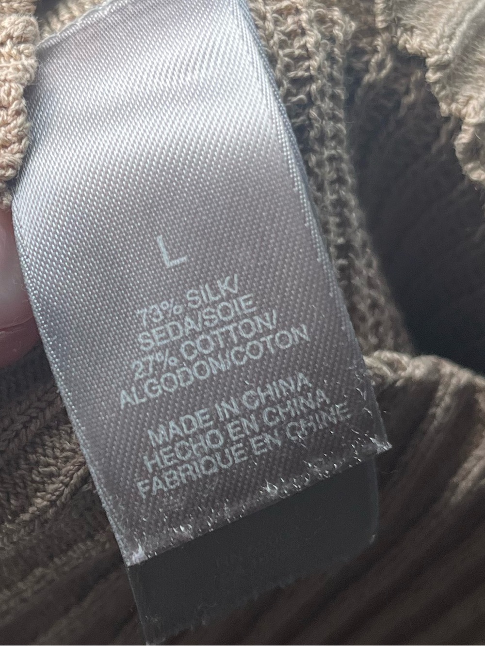 Liz Claiborne Collection Silk Cotton Turtleneck Sweater L 90s Minimalist - Picture 7 of 7